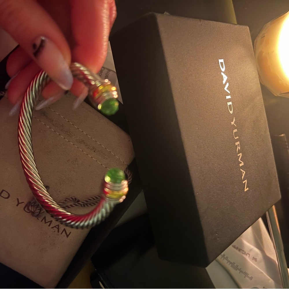 David Yurman classic cable bracelet in Sterling silver and 14k gold size M